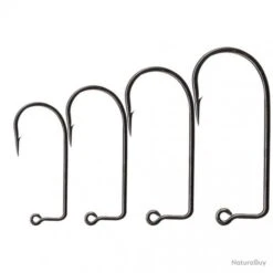 100 Hamecons Flashmer Droits Tête Plombée N°3/0