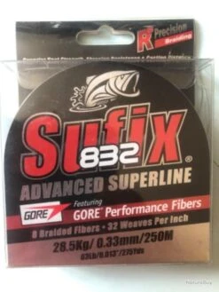 250 M Tresse 28,5 Kg Verte 0.33 Mm .sufix 832 Peche Mer