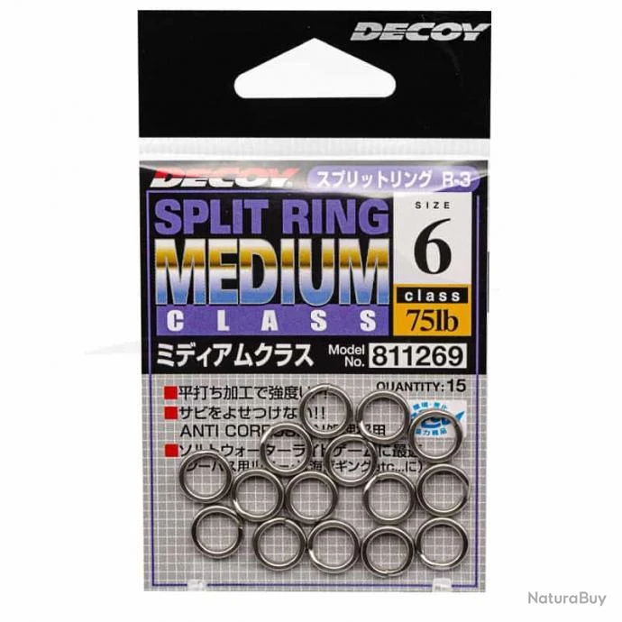Anneaux Brisés Decoy Split Ring 75lb 3 Anneaux Brisés Decoy Split Ring 75lb