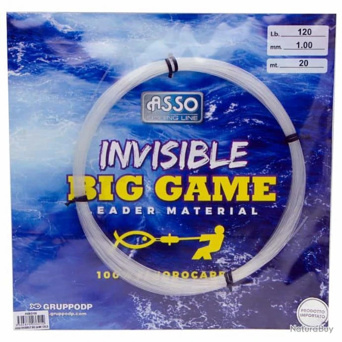 Asso Fluorocarbon Invisible Big Game 20m 120lb 3 Asso Fluorocarbon Invisible Big Game 20m 120lb