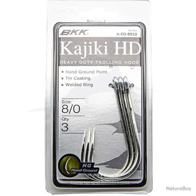 BKK Kajiki HD Heavy Duty Trolling Hook (A-EO-891x) 8/0 3 BKK Kajiki HD Heavy Duty Trolling Hook (A-EO-891x) 8/0