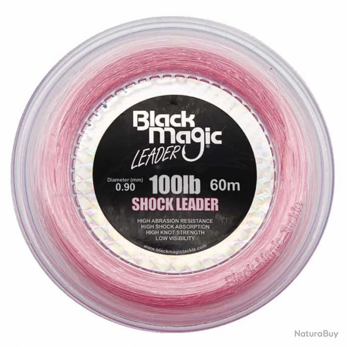 Black Magic Shock Leader Pink 100lb 3 Black Magic Shock Leader Pink 100lb