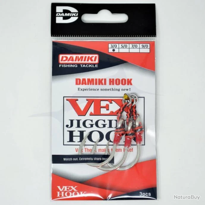 Damiki Vex Jigging Hook Rouge 3/0 3 Damiki Vex Jigging Hook Rouge 3/0