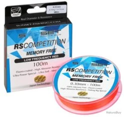 SUNSET Nylon Memory Free Rs Competition Low Frequency Red 0,60Mm 100M 60/100-19,3KG