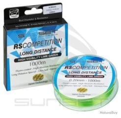 Nylons Sunset RS Compétition - Long Distance Hi-Visibility Lime Green - 1000 M - 0.14 Mm / 1.09 Kg