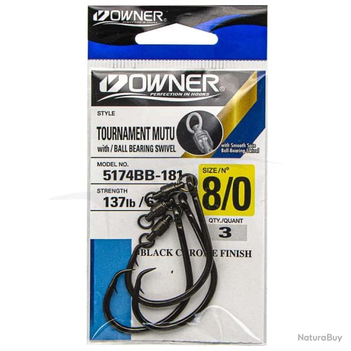 Owner Tournament Mutu 5174BB 8/0 3 Owner Tournament Mutu 5174BB 8/0