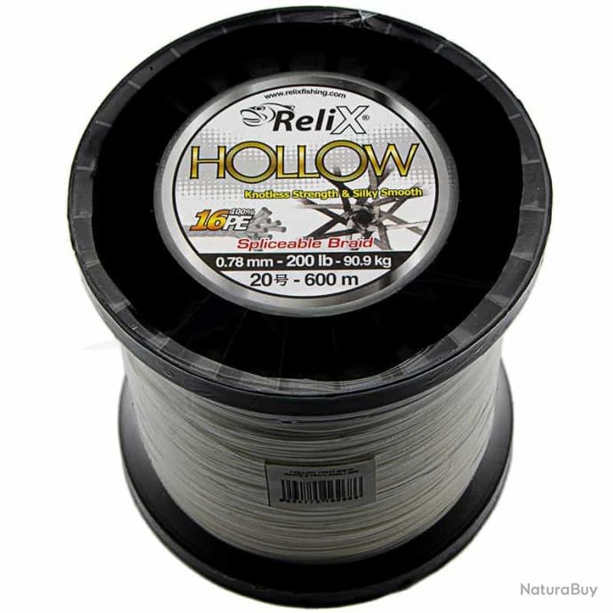 Relix Tresse Hollow 16X Spliceable 200lb 600m 3 Relix Tresse Hollow 16X Spliceable 200lb 600m