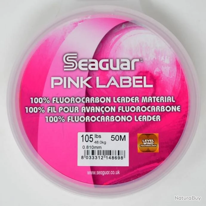 Seaguar Fluorocarbon Pink Label 50m 105lb 3 Seaguar Fluorocarbon Pink Label 50m 105lb