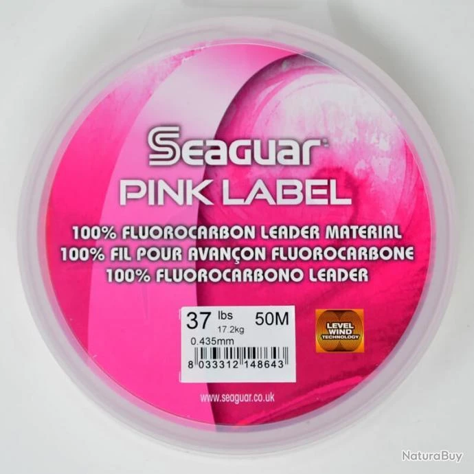 Seaguar Fluorocarbon Pink Label 50m 37lb 3 Seaguar Fluorocarbon Pink Label 50m 37lb