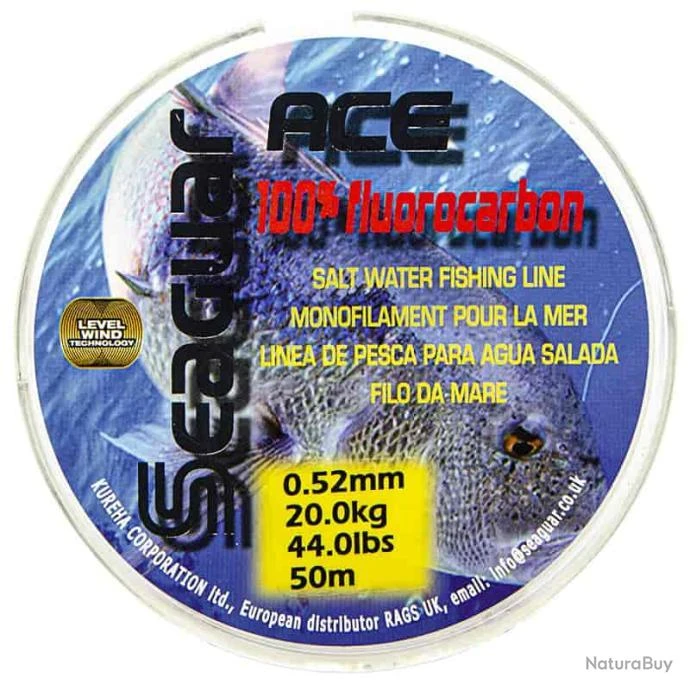 Seaguar Fluorocarbone Ace 44lb 3 Seaguar Fluorocarbone Ace 44lb