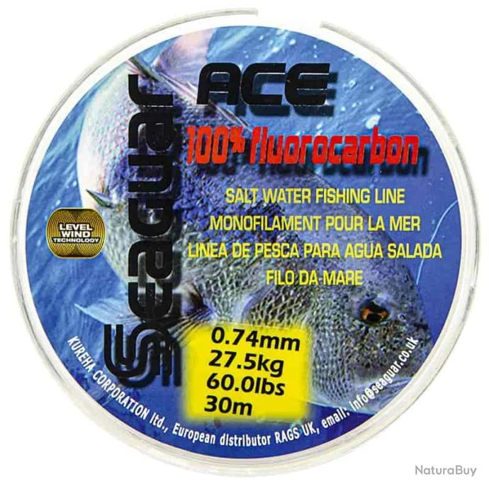 Seaguar Fluorocarbone Ace 60lb 3 Seaguar Fluorocarbone Ace 60lb