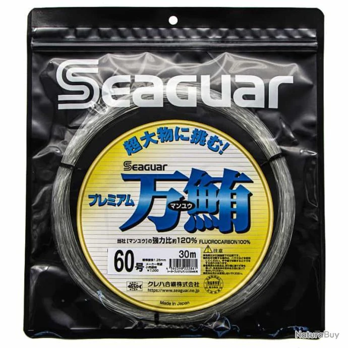 Seaguar Premium Manyu Fluorocarbon 120% 210lb 30m 3 Seaguar Premium Manyu Fluorocarbon 120% 210lb 30m