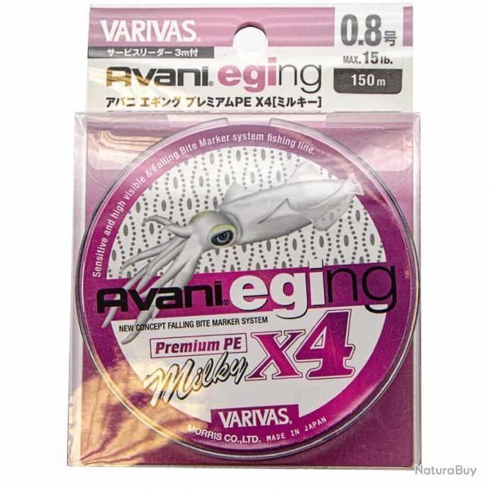 Varivas Avani Eging Premium PE X4 Milky 15lb 3 Varivas Avani Eging Premium PE X4 Milky 15lb