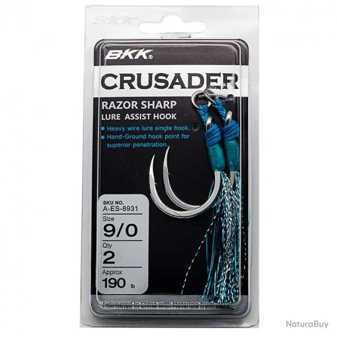 BKK Jigging Assist Hooks Crusader 9/0 3 BKK Jigging Assist Hooks Crusader 9/0