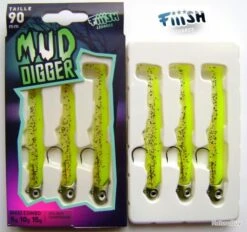 Maxi Combo MUD DIGGER FIIISH Chartreuse -Aqua Peche Soldes Magasin 00002 Combo MUD DIGGER FIIISH Chartreuse