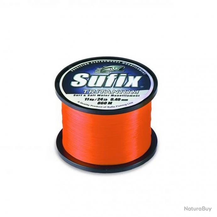Fil Nylon Monofilament Sufix Tritanium 1/4lb Orange 28/100 - 1750 M 3 Fil Nylon Monofilament Sufix Tritanium 1/4lb Orange 28/100 - 1750 M