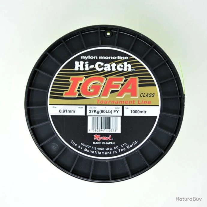 Hi-Catch Momoi IGFA Class Nylon Mono-line Jaune 80lb 3 Hi-Catch Momoi IGFA Class Nylon Mono-line Jaune 80lb