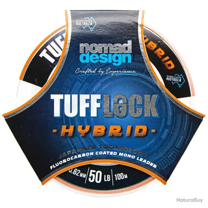 Nomad Tufflock Hybrid Fluorocarbon Coated Mono Leader 50lb 3 Nomad Tufflock Hybrid Fluorocarbon Coated Mono Leader 50lb