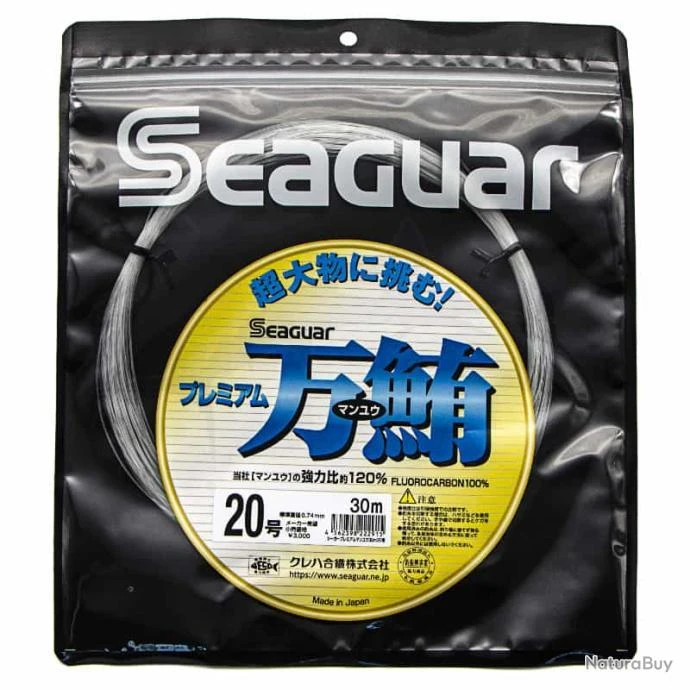 Seaguar Premium Manyu Fluorocarbon 120% 70lb 30m 3 Seaguar Premium Manyu Fluorocarbon 120% 70lb 30m