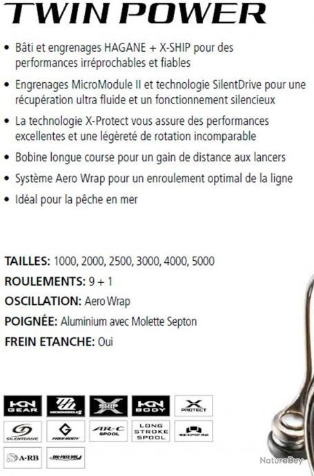 Twin Power FD 4000XG Moulinet Spinning Shimano 4 Twin Power FD 4000XG Moulinet Spinning Shimano – Image 2