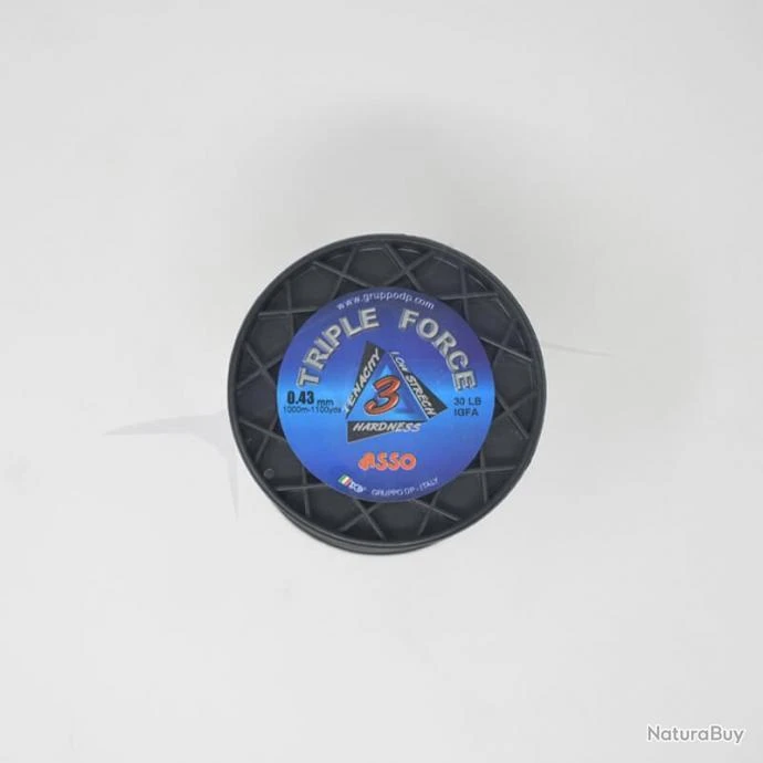 Asso Nylon Triple Force 30lb 1000m Gris Acier 3 Asso Nylon Triple Force 30lb 1000m Gris Acier