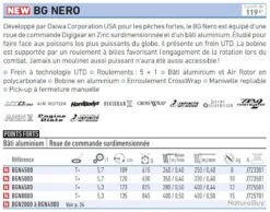 Moulinet BG Nero 5000 Moulinet Spinning Daiwa -Aqua Peche Soldes Magasin 00003 Moulinet BG Nero 5000 Moulinet Spinning Daiwa