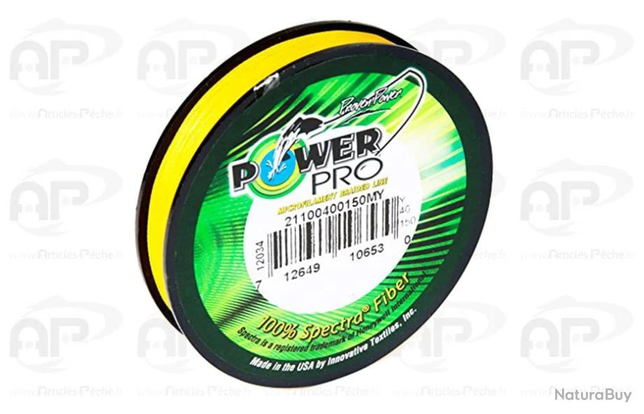 Tresse Power Pro Jaune 0,23mm 275m 15kg 3 Tresse Power Pro Jaune 0,23mm 275m 15kg