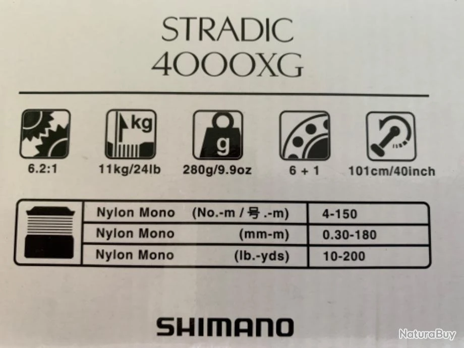 Moulinet Spinning Shimano Stradic 4000XG 8 Moulinet Spinning Shimano Stradic 4000XG – Image 6